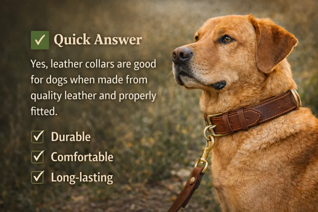 Are Leather Collars Good for Dogs