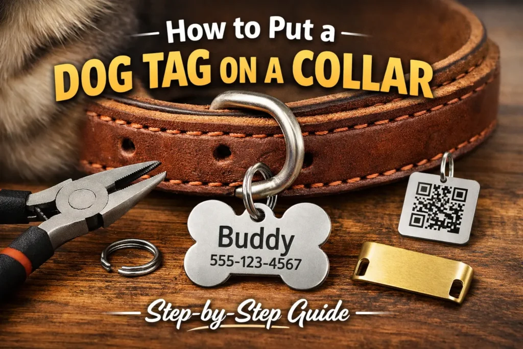 How to Put a Dog Tag on a Collar