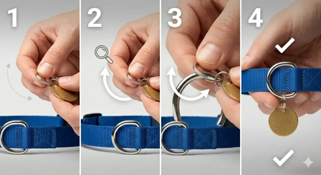 How to Put a Dog Tag on a Collar